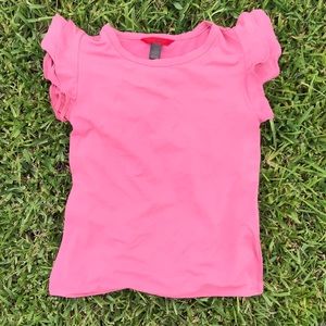 Hot Pink ruffled Top
